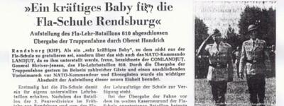 Zeitungsartikel zur Aufstellung des Flugabwehrlehrbataillons 610 (18.08.1971)