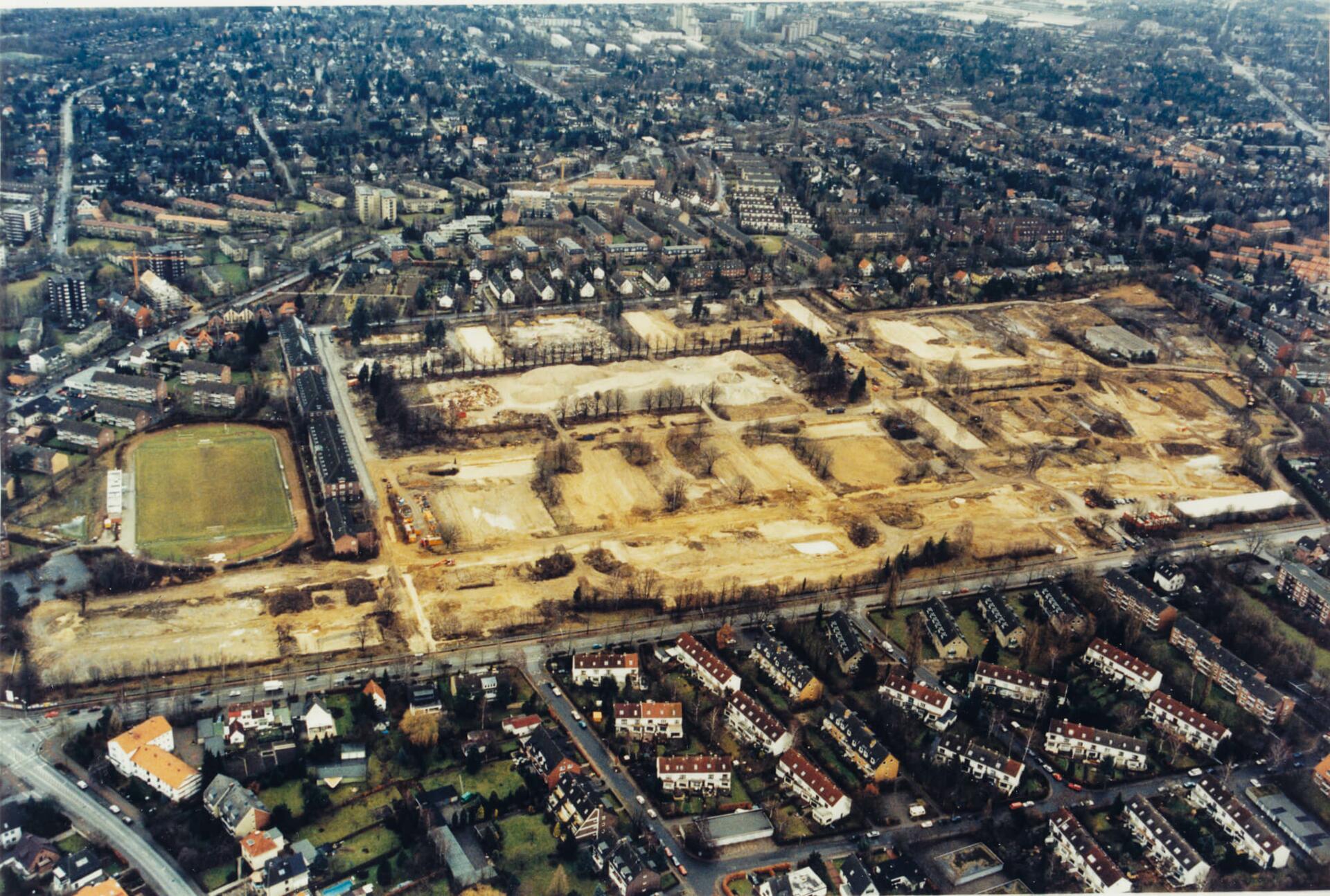 Geräumtes Areal der ehemaligen Boehn-Kaserne (1996)