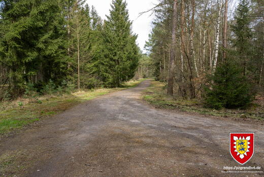 Panzerringstrasse auf dem ehemaligen Standortübungsplatz Kaltenkirchen