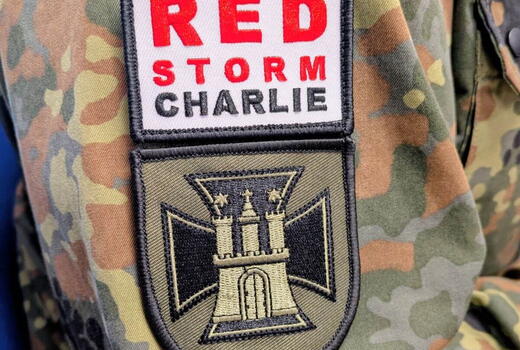 Patch der Übung Red Storm Charlie und des Landeskommandos Hamburg ((c) Helena Mager)