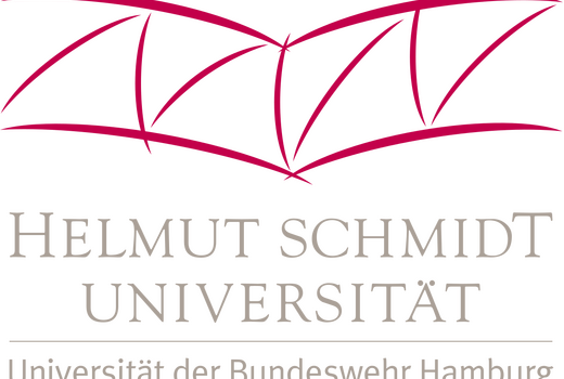 Das Logo der Helmut-Schmidt-Universität Hamburg zeigt stilisierte rote Bögen über dem Schriftzug der Universität.