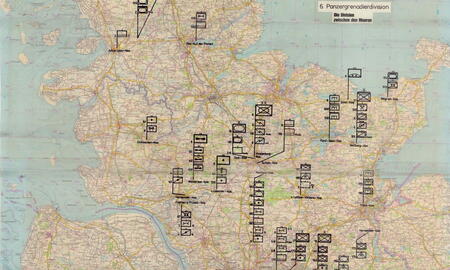 Karte mit Standorten der 6. Panzergrenadierdivision